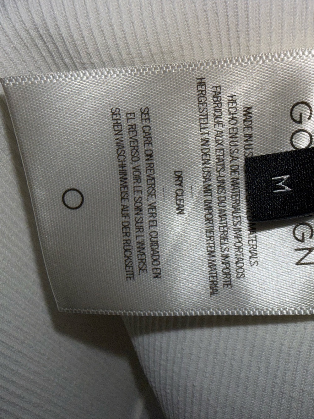 Goldsign NWOT Cream Ribbed Racerback Tank - Picture 4 of 4